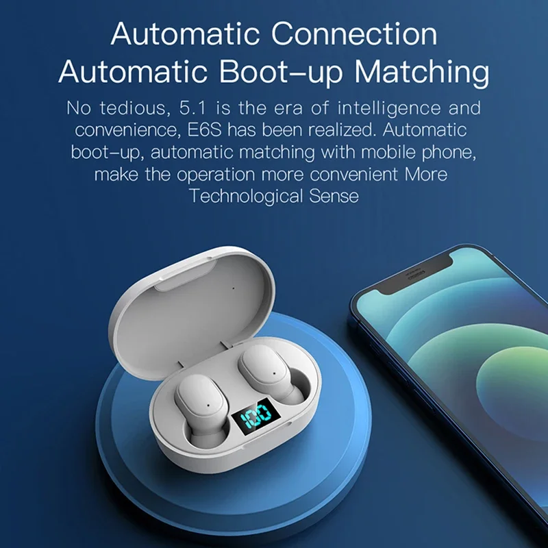 2026 New TWS E6S Fone Bluetoot - Bluetooth Headset On Ear ulasan dan harga