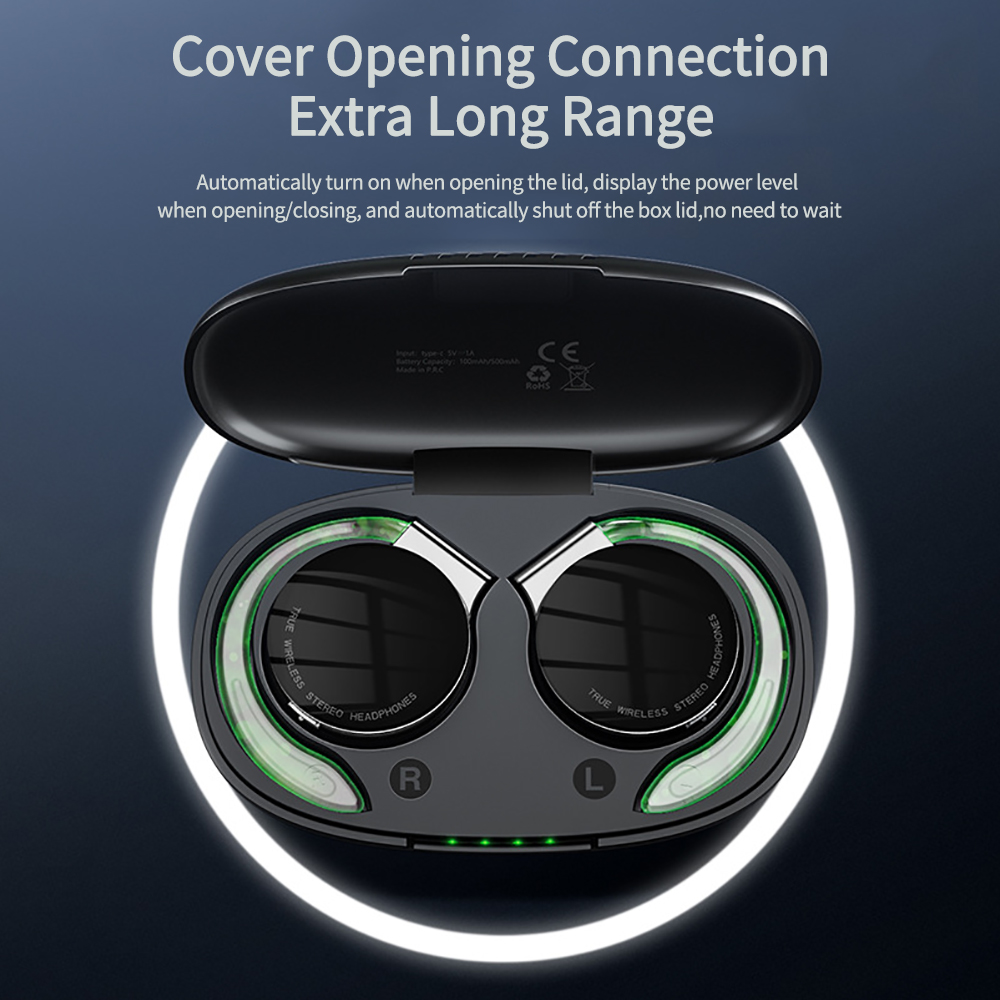 F2 TWS Wireless Bluetooth Head - Sports Earphone Hook ulasan dan harga