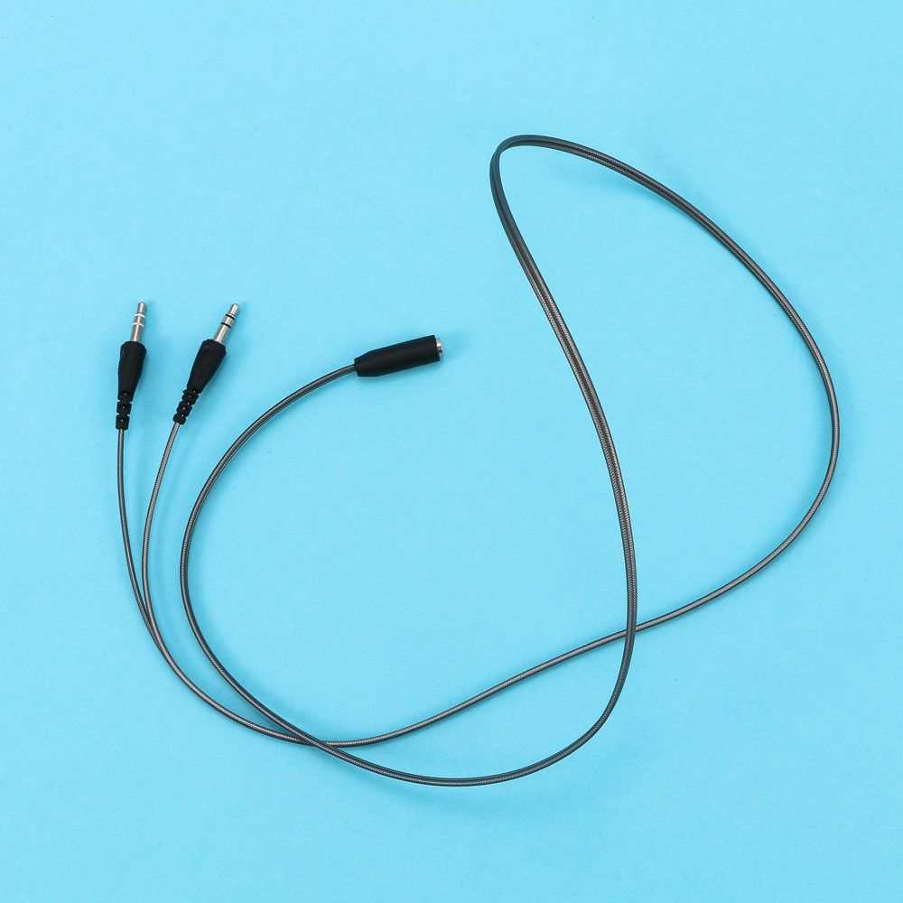 1M 3.5MM Female To 2 Male PC A - Earphone Splitter Jack ulasan dan harga
