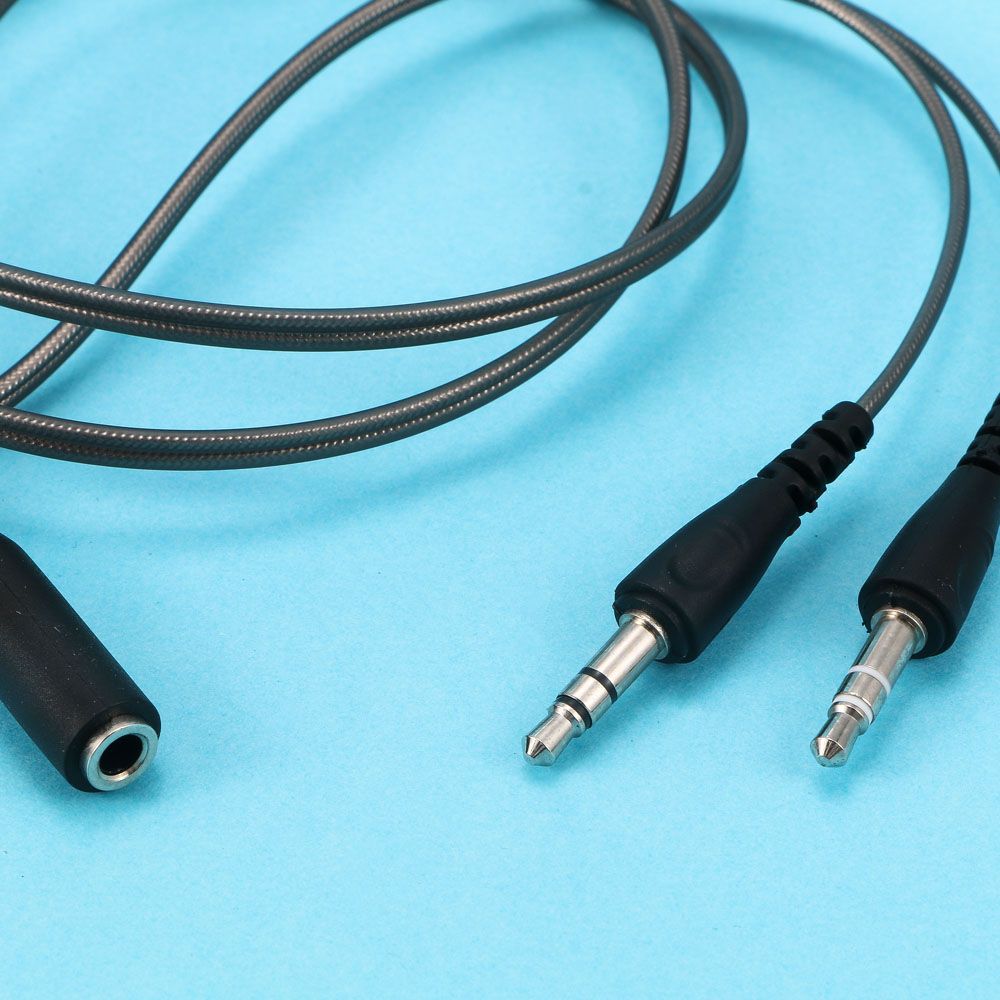 1M 3.5MM Female To 2 Male PC A - Earphone Splitter Jack ulasan dan harga